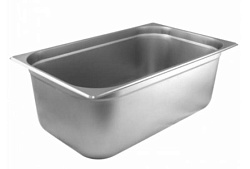 Гастроемкость без крышки нержавеющая GN-1/1 26 л, 530х325х200 мм ROAL