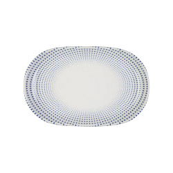 Блюдо овальное 33см Harmony Blue ID Fine