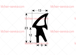 Уплотнитель дверной 1600 мм для печи (5060021)