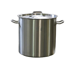 Котел 25 л, нержавеющая сталь, тройное дно, с крышкой (индукция) MGSTEEL