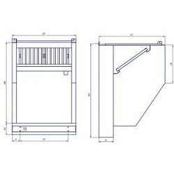 Зонт вытяжной пристенный KF065-00-1400A ROBOLABS