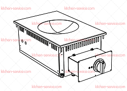 Плита индукционная WOK 700 серии CHEF LINE SLDI7W4 APACH