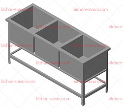 Ванна моечная тройная T&T вмс-э/3-6/17 ITERMA