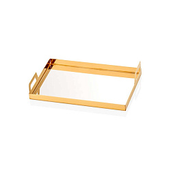 Поднос с ручками 14,5х21,5 см золото NARIN