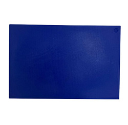 Доска разделочная 600х400х18 мм, полипропилен, синяя поверхность шагрень MGprof (1713)