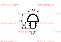 Резинка уплотнительная для печи (3786513)
