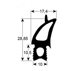 Уплотнитель дверной профиль FAGOR (12041578)