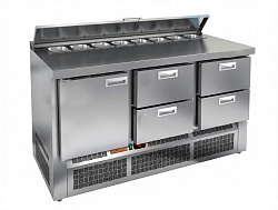 Стол холодильный для салатов SLE2-112GN (1/6) с крышкой HICOLD