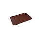 Поднос прорезиненный прямоугольный 46х36 см коричневый MGprof (1418CTBr)