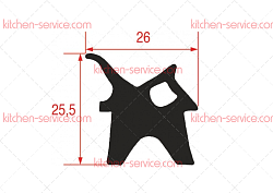 Уплотнитель дверной 510x475 мм для печи (5023844)