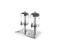 Диспенсер для соков, холодных напитков 2х 8 л 56 см колба пластик MGSTEEL