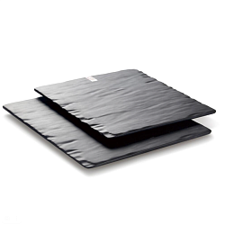 Блюдо 37x37x2 см квадратное Black пластик меламин  P.L. PROFF CUISINE (M418091-MS)