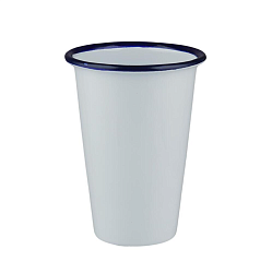 Чашка 450 мл без ручки 9.3х12.2 см Blue Rim эмалированная сталь SUNNEX (CEB9136)