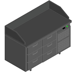 Стол для пиццы PZ3-33/GN камень HICOLD