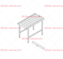 Стол для чистой посуды LC 96/A роликовый DIHR
