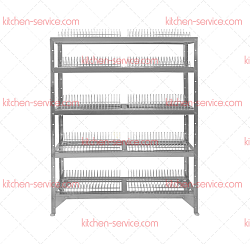 Стеллаж для тарелок СТ-1,6х6/5 оцинкованный HESSEN