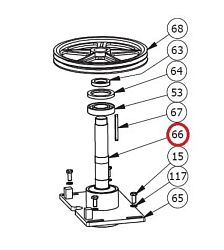 Вал #66 для миксера планетарного WLBAKE (MXX40066)