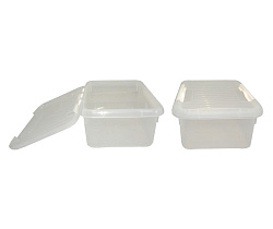 Контейнер для продуктов прямоугольный 6,0 л 30х23х12 см с белым зажимом MGprof (1707)