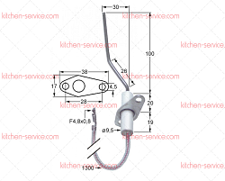 Электрод зажигания 9x40 мм для CUPPONE (91310490)