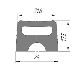 Профиль силиконовый 254-II-П60 для MONDIAL FORNI (53130660)