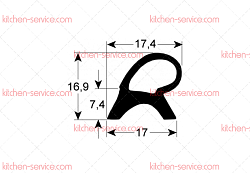 Уплотнитель дверцы 395х585 мм для печи (3186041)