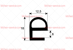 Уплотнитель дверцы 2030 мм для печи (3786699)