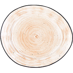 Тарелка мелкая 22,8х19,5см фарфор «Пастораль» KUNSTWERK