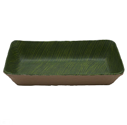 Салатник 1750 мл  прямоугольный Green Banana Leaf пластик меламин P.L. PROFF CUISINE (JW50137-TAI)