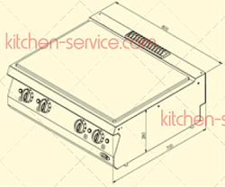 Плита настольная электрическая OSOE 8070 ST, Solid OZTI