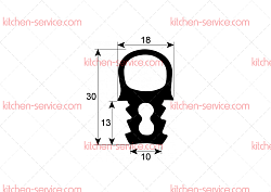 Уплотнитель дверной 810x490 мм для печи (5073674)