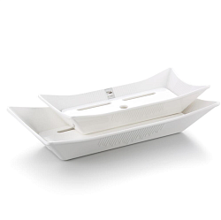 Блюдо для подачи 36x19x7,5 см прямоугольное White пластик меламин P.L. PROFF CUISINE (J442551SZ-GC)
