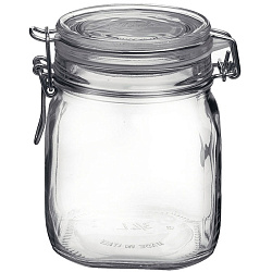 Банка квадратная с крышкой 0,75л стекло «Фидо» BORMIOLI ROCCO