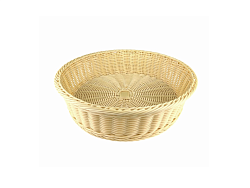 Корзина для хлеба круглая 40 см бежевая полиротанг MGprof