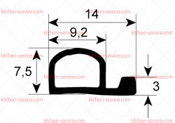 Уплотнитель дверцы духовки для SAGI (3031880)