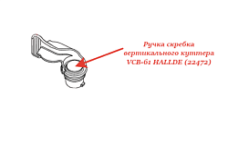Ручка скребка для вертикального куттера VCB-61 HALLDE (22472)