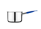 Сотейник 4 л без крышки, 20 см, нержавеющая сталь, индукция, синяя виниловая ручка MGSTEEL (PDSP20VBL)