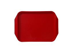 Поднос 38х27 см, красный с широкими ручками, поверхность классик (163) MGprof (1731)