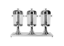 Диспенсер для соков, холодных напитков 3х 8 л 56 см колба пластик MGSTEEL