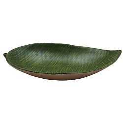 Блюдо 31,5x19x5 см овальное Лист Green Banana Leaf пластик меламин P.L. PROFF CUISINE (F46212-TAI)