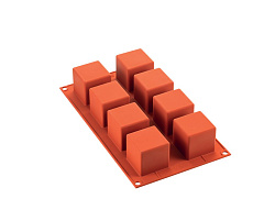 Форма для выпечки 8 ячеек 125 мл 50х50х50 мм Куб силикон SILIKOMART