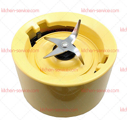 Основание стакана с ножом (желтое) для KSB555 KitchenAid (КитченЭйд) (W10279520)