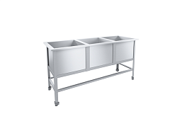 Ванна моечная 3 секции Эконом ЦК ВМО3-700ЭЦК-М ПИЩЕВЫЕ ТЕХНОЛОГИИ