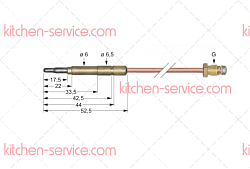 Термоэлемент M8x1 1000 мм для печи (3440830)