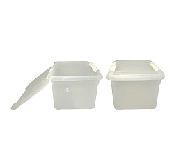 Контейнер для продуктов прямоугольный 8,0 л 30х23х16,5 см с белым зажимом MGprof (1719)