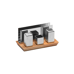 Набор соль/перец 4 предмета на подставке сатин NARIN