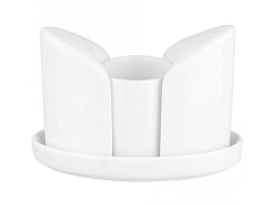 Набор для специй (3 предмета на подставке) 87х124х87 мм белый KUNSTWERK