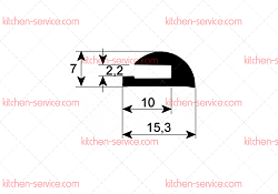 Уплотнитель для стекла печи (3786324)