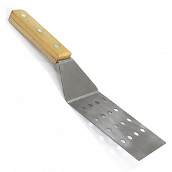 Лопатка поварская 30 см, прямая, перфорированная, с деревянной ручкой ПИЩЕВЫЕ ТЕХНОЛОГИИ