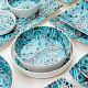 Тарелка с бортом 21x1,9 см Damask Blue пластик меламин P.L. PROFF CUISINE (JW35008-TAI)