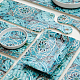 Тарелка с бортом 21x1,9 см Damask Blue пластик меламин P.L. PROFF CUISINE (JW35008-TAI)